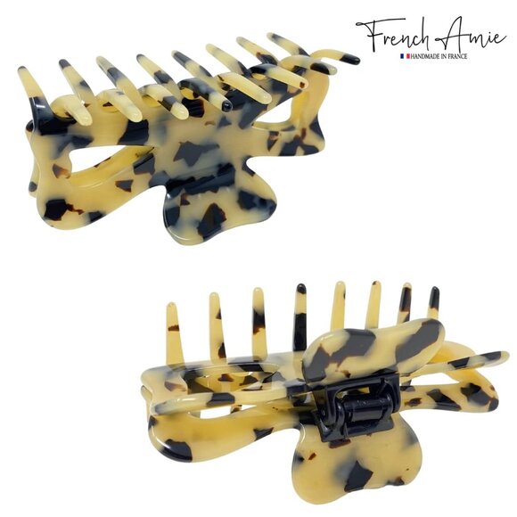 Hair Claw French Handcrafted Cellulose Acetate 3.5-Inch No Slip Grip Womens - Picture 2 of 9